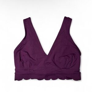 Joy Lab dark purple scalloped edge sports bra Size L 🤍